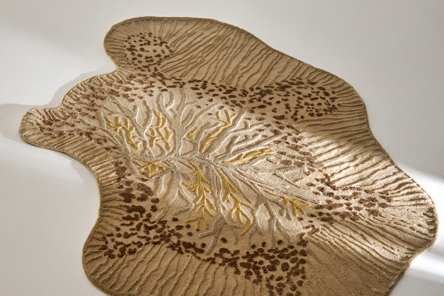 Ковёр Шёлк/Шерсть/Хлопок FLORALIS ИНДИЯ ART de VIVRE FLORALIS YELLOW III Фигура