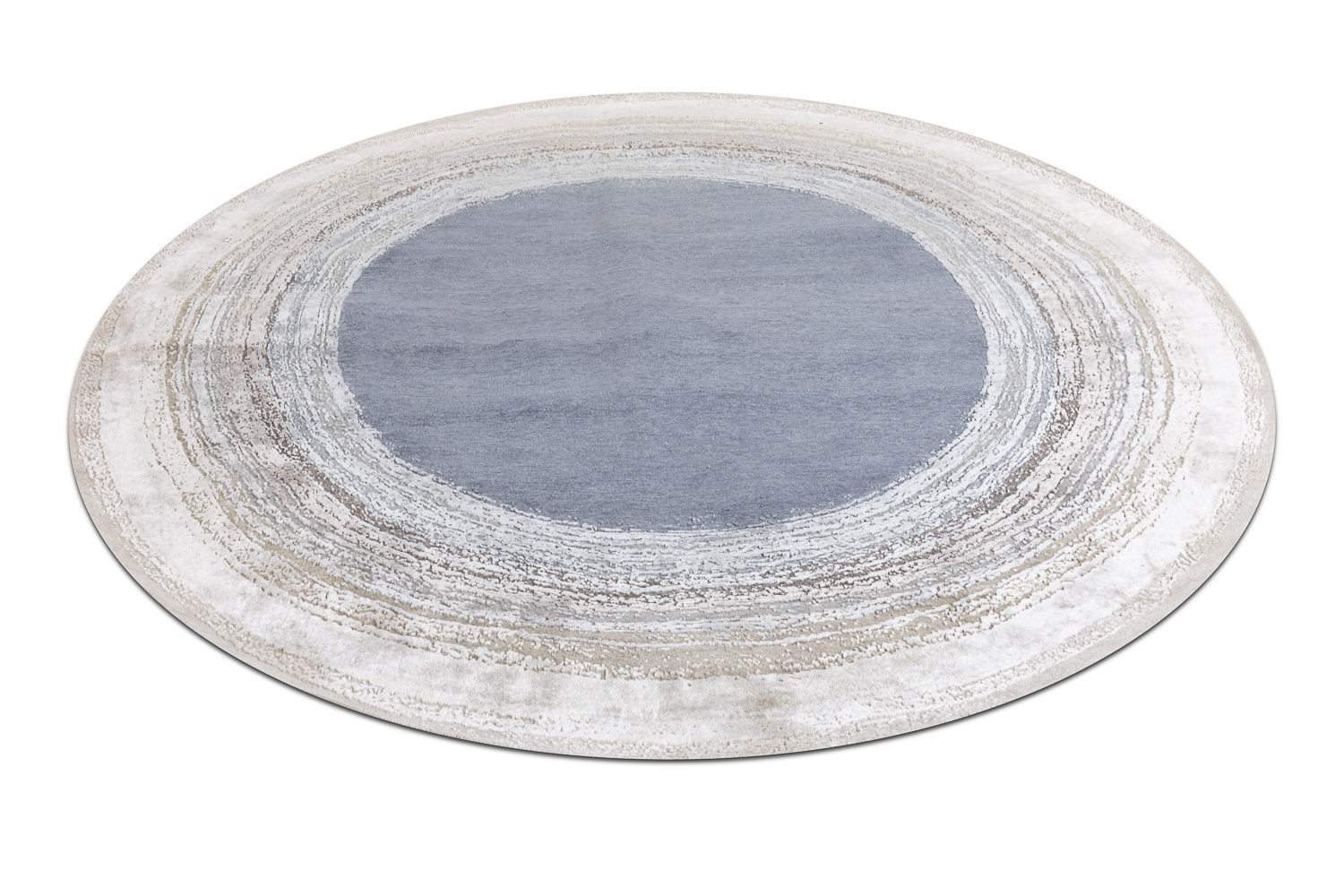 Ковёр_Шерсть/Шёлк/_WEST HOLLYWOOD_Индия_PJ2961-SILVER-GREY(Round)