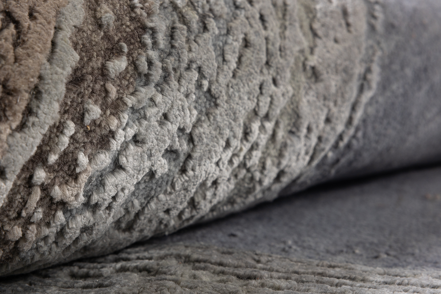 Ковёр_Шерсть/Шёлк/_WEST HOLLYWOOD_Индия_PJ2961-SILVER-GREY(Round)