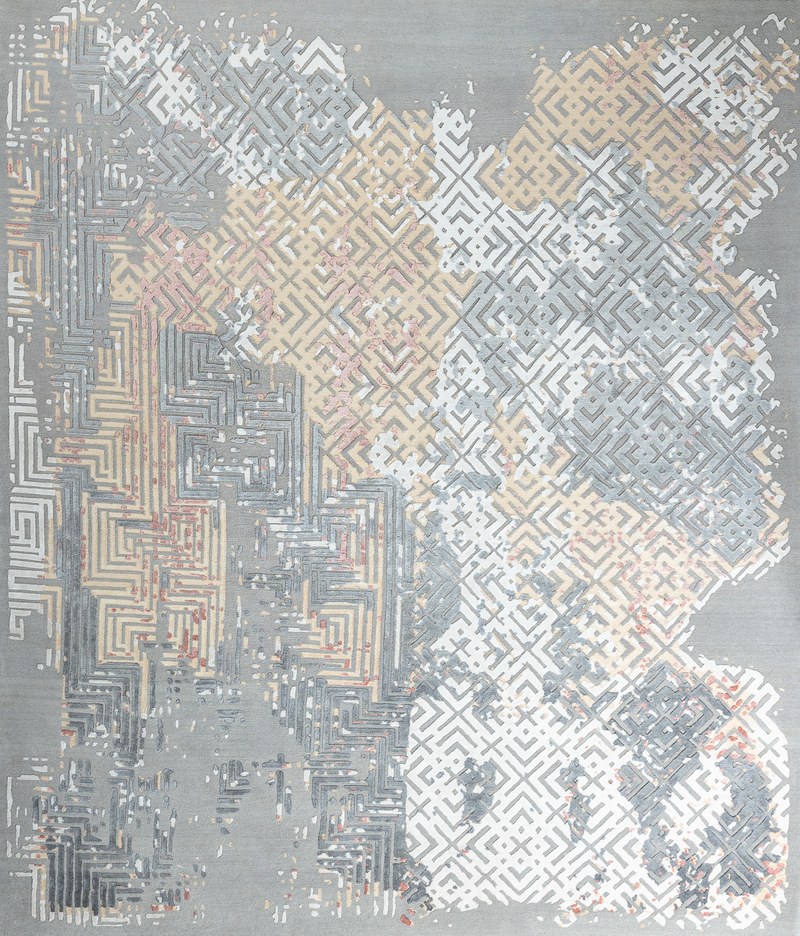 Ковёр Шерсть/Шёлк ABSTRACT GEOMETRIC Индия ART de VIVRE COD-01-COLOR3