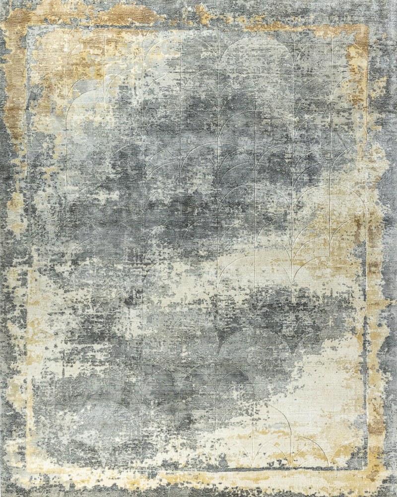 Ковёр Арт-шёлк/Шерсть MIST SPECIAL ИНДИЯ ART de VIVRE 2019117-STEEL-GREY-GOLD