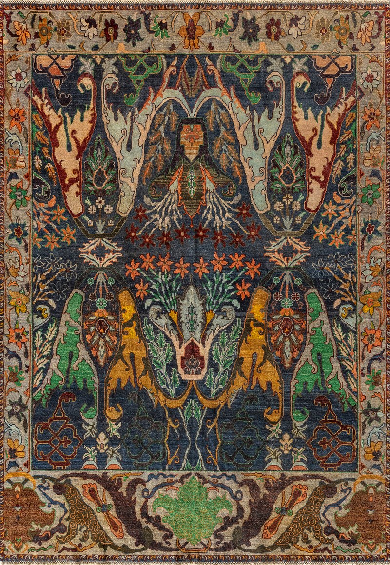 Ковёр Шерсть ZIEGLER VINTAGE Индия ART de VIVRE AC228-BLUE-MIX(154x218)