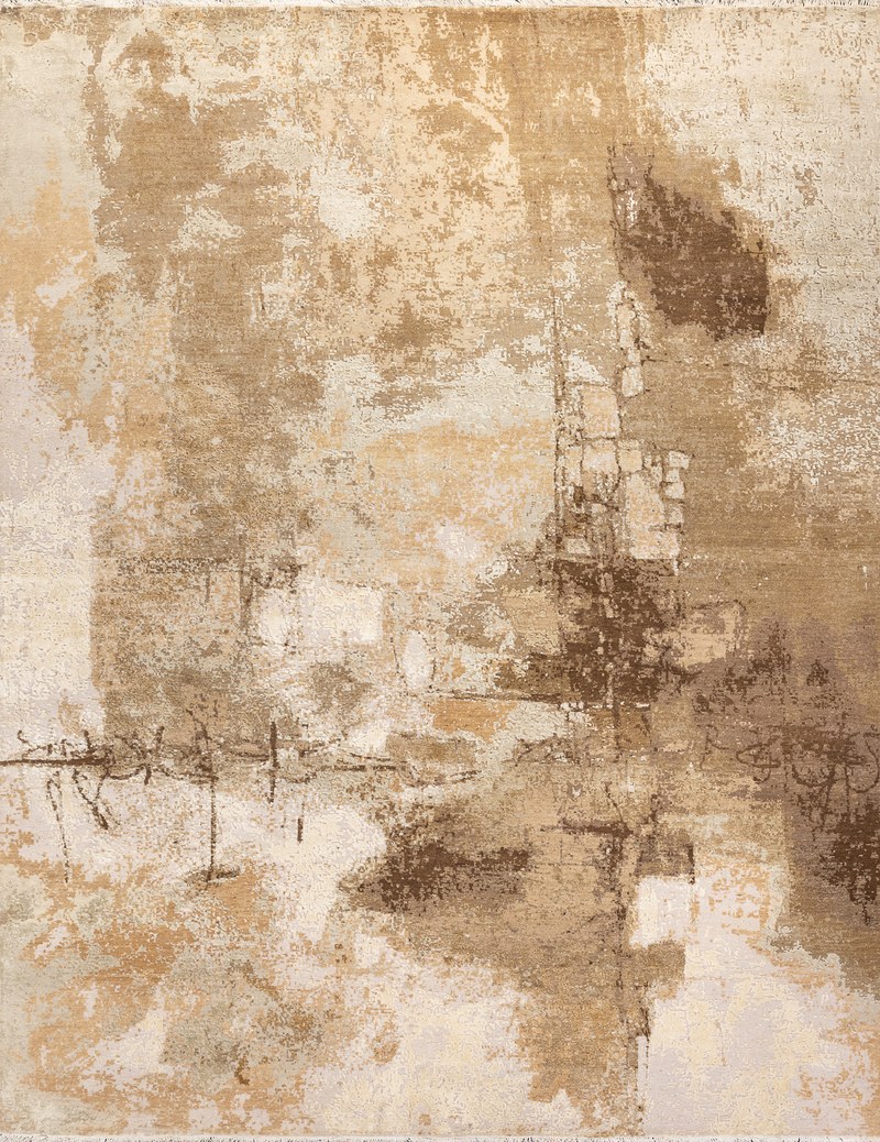 Ковёр Шерсть/Шёлк/Хлопок HOLLYWOOD ART Индия ART de VIVRE CE9701-BEIGE-BROWN