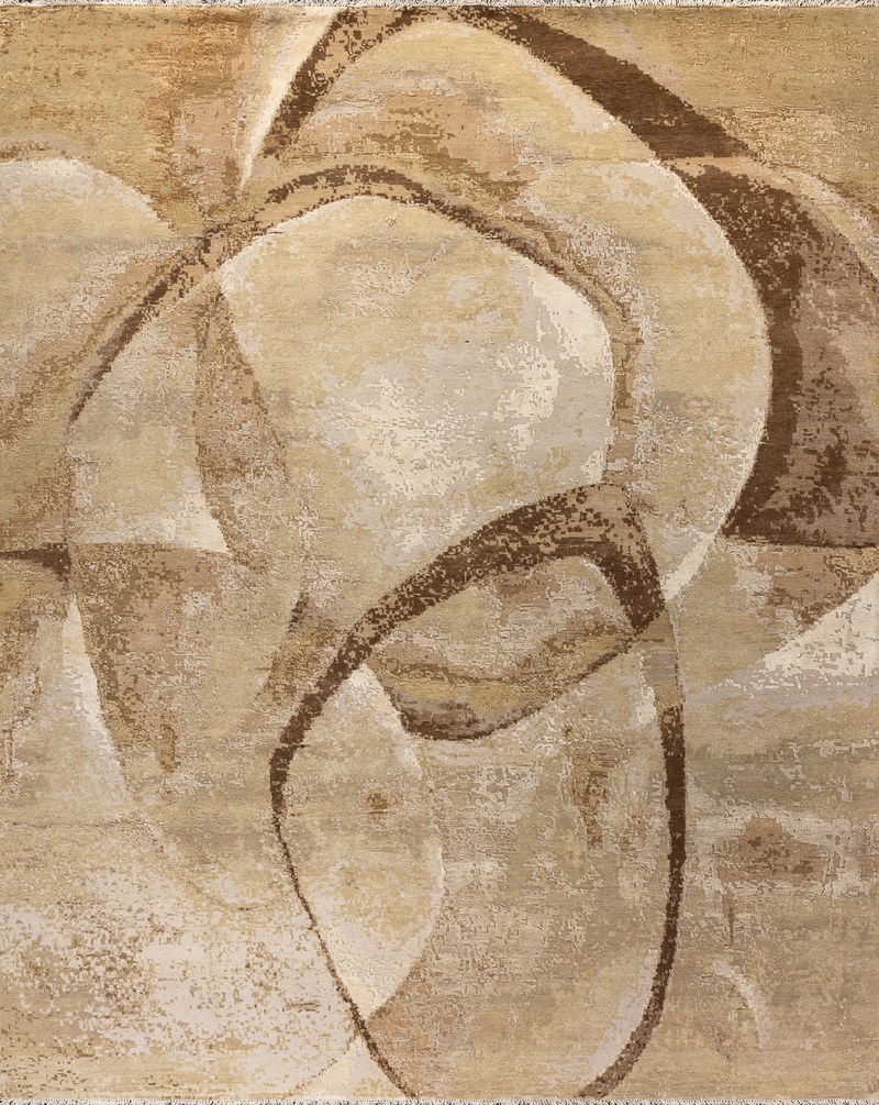 Ковёр Шерсть/Шёлк/Хлопок HOLLYWOOD ART Индия CE6716-BEIGE-BROWN