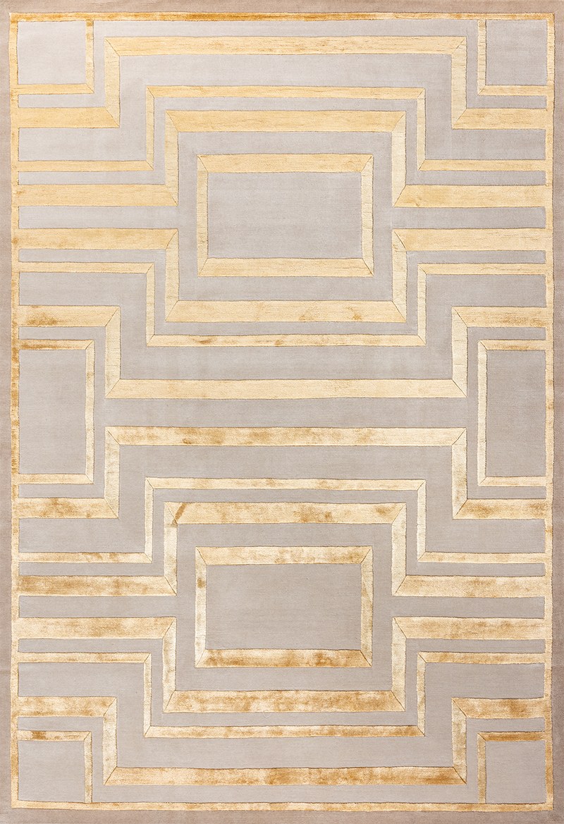 Ковёр_Шерсть/Арт-шёлк/_RUSSEL SQUARE_Индия_BELT-GLD