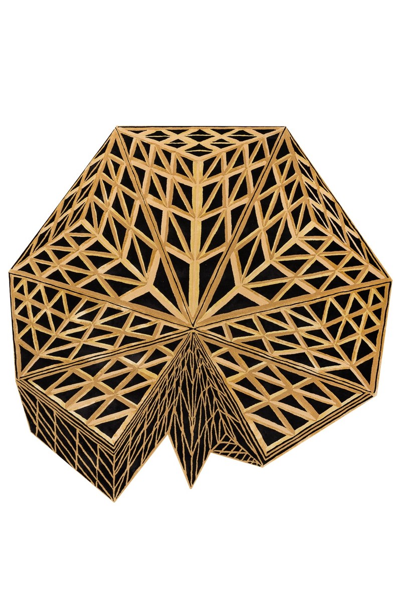 Ковёр_Шерсть/Арт-шёлк/Хлопок_Art de Vivre by DETALI_Индия_design Victoria Mikhno «INTRICATE BLACK»