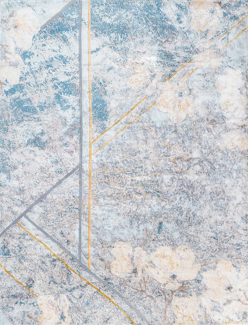 Ковёр Шерсть/Арт-шёлк MARBLE FLOWERS Индия ART de VIVRE Marble Code 15-MLT