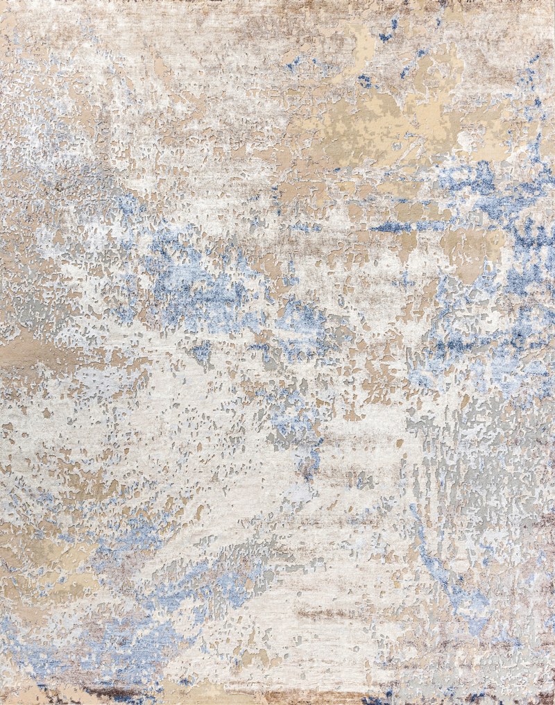 Ковёр_Арт-шёлк/Шерсть/_CHROME GOLD_Индия_PAINT-ABSTRACT-COLOR-2